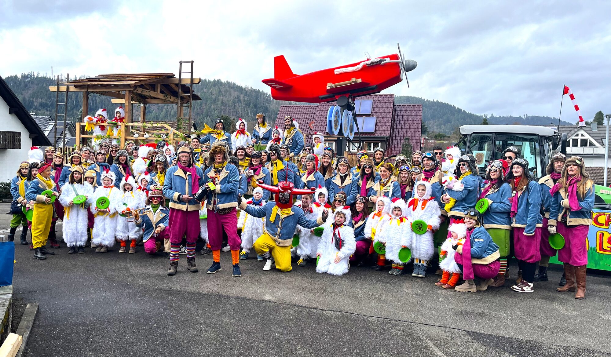 Gruppenbild der Fasendsgemeinschaft Bruch beim Umzug
