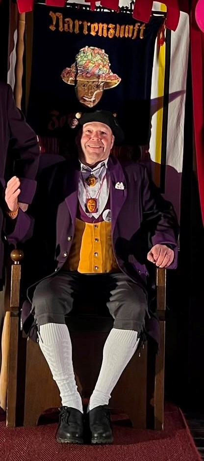 Zunftmeister Clemens Halter auf dem Zunftstuhl
